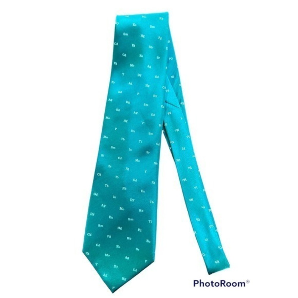 Compliments Of Hitachi Typewriter Font Alphabet Print‎ Necktie Kelly Green OS